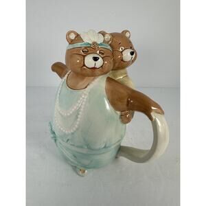 The Good Company Dancing 1920s Bears Teapot 1989